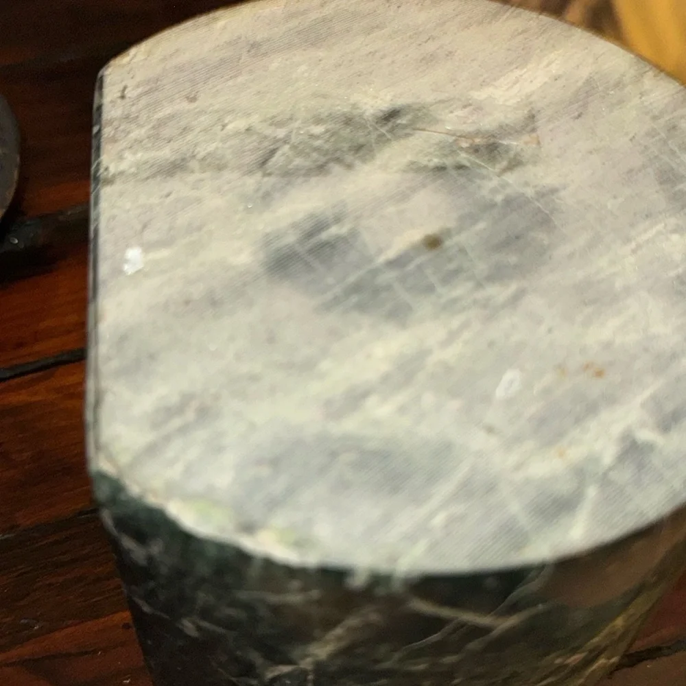 MCM vintage Green Marble Jade Coaster Set